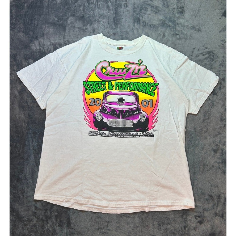 Vintage 2001 Cruzin Street‎ & Performance Car Show T-Shirt XXL Fruit Of The Loom